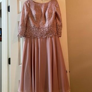Mauve Tea Length Dress